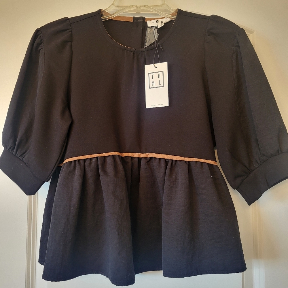 THML Black Babydoll Top